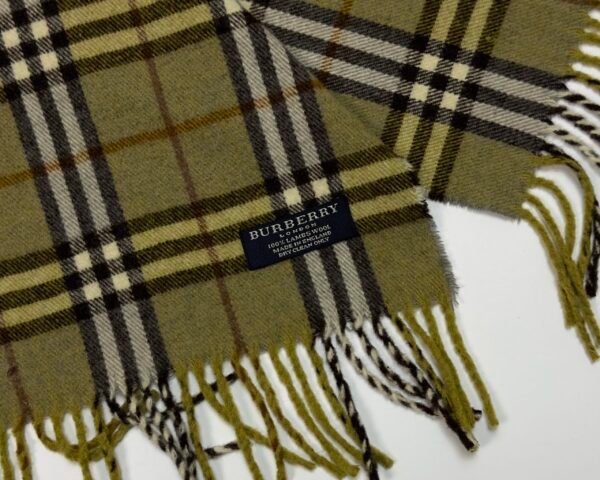 vintage burberry scarf nova-check green
